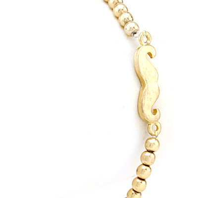 Madeleine- mini beaded mustache bracelet  - Thumbnail 5