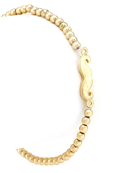 Madeleine- MIni Beaded Mustache Bracelet 