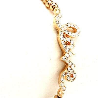Lyna- crystal rose gold love bracelet - Thumbnail 3