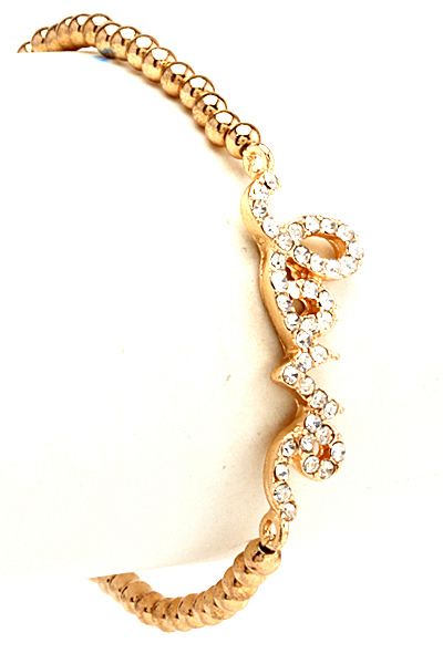 Lyna- Crystal Rose Gold Love Bracelet