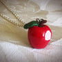 Bitten Apple Necklace-2