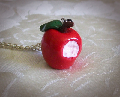 Bitten Apple Necklace
