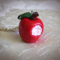 Bitten Apple Necklace