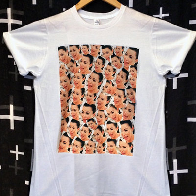 Kim kardashian crying collage crew neck, v-neck, tank top or muscle t-shirt. small to extra large.