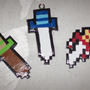 Inspired by Legend of Zelda Link 8 bit Sword Keychain-1