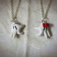 Minnie & Mickey Heart Friendship Necklace Set - Thumbnail 1