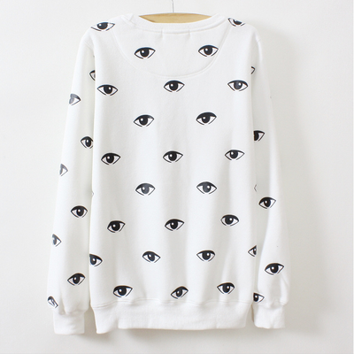 Personalized printing eyes fleece sweater 