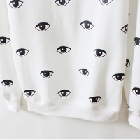 Personalized printing eyes fleece sweater  - Thumbnail 1
