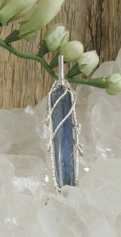 Blue Kyanite Point Pendant