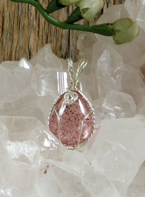 Lepidocrocite (Strawberry Quartz) Pendant