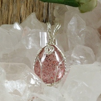 Lepidocrocite (Strawberry Quartz) Pendant