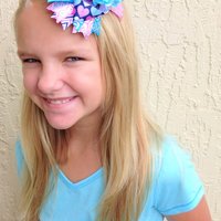 Blue & Pink Anchor Hair Bow Set/Nautical/Photo Prop - Thumbnail 1