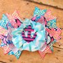 Blue & Pink Anchor Hair Bow Set/Nautical/Photo Prop-2