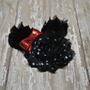 Minnie Mouse Inspired Shabby Flower Clip - Hair Bow -1