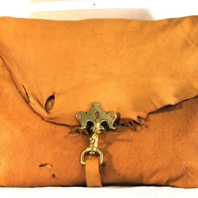 Bone feather key hole clasp boho shoulder bag