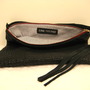 Bone Feather Lamb Skin Fold Over Clutch-2