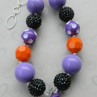 Witch Pendant Halloween Chunky Necklace/Perfect Photo Props/Costumes/Girls Accessories - Thumbnail 2