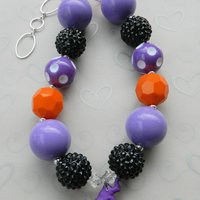 Witch Pendant Halloween Chunky Necklace/Perfect Photo Props/Costumes/Girls Accessories - Thumbnail 3