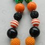 Black/Orange/Pumpkin Halloween Chunky Necklace/Perfect Photo Props/Costumes/Girls Accessories-2