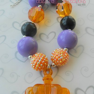 Princess halloween chunky necklace/perfect photo props/costumes/girls accessories