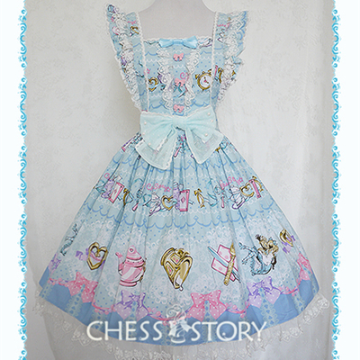 Chess Story 【Alice's Mad Tea Party】 Suspender Apron Dree Free Ship SP141093
