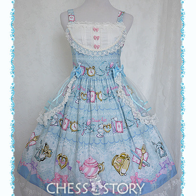 Chess story 【alice's mad tea party】 jsk strap dress free ship sp141094