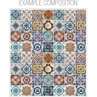 Portuguese Tiles Sticker for Kitchen Home Wall Decor (Pack 48) - Thumbnail 2