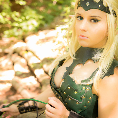 "elven huntress" signed print 