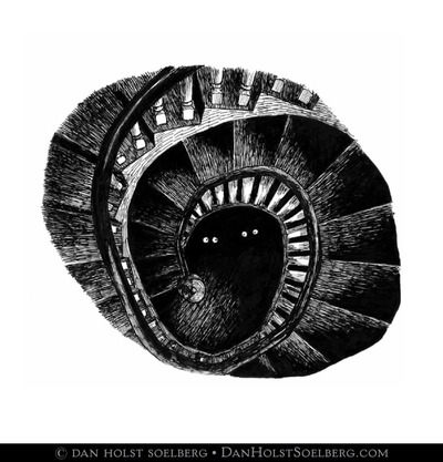 Postcard (6"x6") - Underneath The Stairs