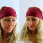 Yoga Headband Wide Jersey Headband Yellow Head Wrap Women's Turban Headband or Choose Color-4