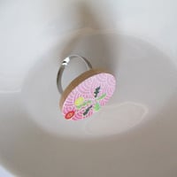 Eco Ring - Wood and Paper - Pretty in Pink - Thumbnail 3