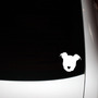 Floppy Ear Pit Bull Head Window Decal-1
