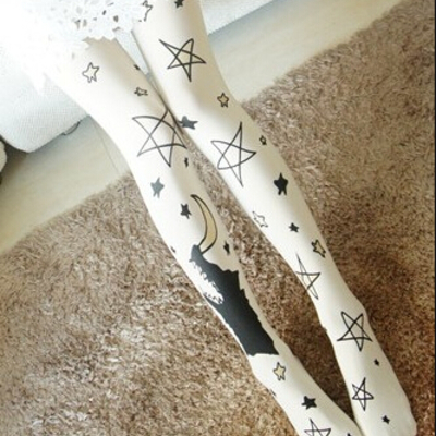 Harajuku style moon pentacle leggings 