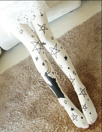 Harajuku style moon pentacle leggings 