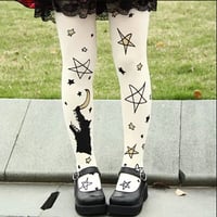 Harajuku style moon pentacle leggings  - Thumbnail 1