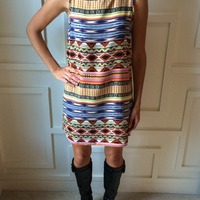 Aztec Shift Dress - Thumbnail 2