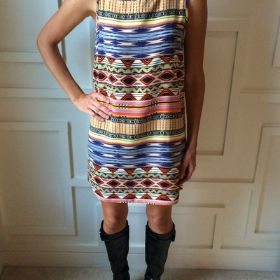 Aztec shift dress