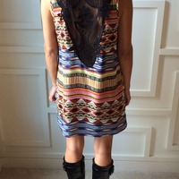 Aztec Shift Dress - Thumbnail 4