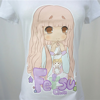 Plus Cutie "Chibi Fetsu Chan" Kawaii Custom Design Tailor Made Cotton T-shirt Top Free Ship SP140844 - Thumbnail 1