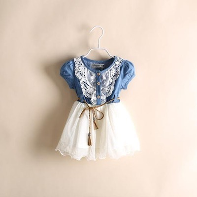 DENIM AND LACE DRESS