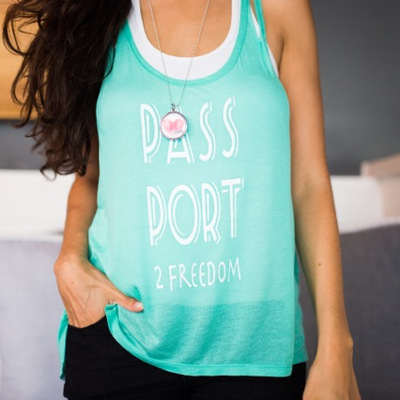 Passport 2 freedom cut tank green