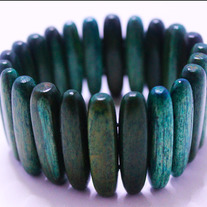 Wooden Needle Bracelet-Teal