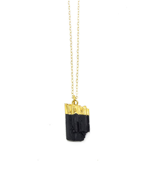 Mini Raw Black Tourmaline Necklace