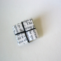 Word Nerd Pin - Black and White and Eco Chic - Thumbnail 4
