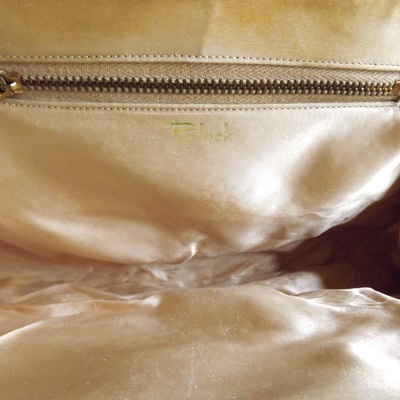 Mod copper purse, womens vintage small brown clutch, designer bag, retro handbag