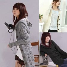 Hooded winter cardigan sweater hoodie coat 
