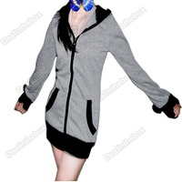 Cute Bunny Ears Sherpa Hoodie Jacket Coat With Bows - Thumbnail 3