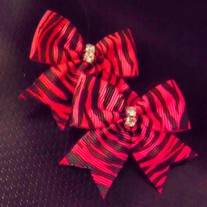 Hot Pink Zebra Bow