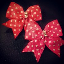 Pink Poka Dot Bow