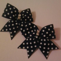 Black Poka Dot Bow